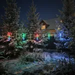 Ghirlandă Solară Tip Turturi LED RGB, Model DN-30, 8 Turturi