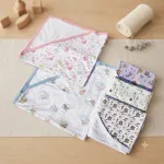 Set 5 Bucăți Pled Imprimat din Bumbac pentru Copii Diverse Imprimeuri 80x80 cm