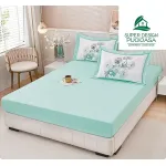 Set Husă de Pat cu Elastic Mentă și 2 Fețe de Pernă, Finet, 160x200 cm