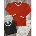 Set 5 Pijamale Damă cu Mânecă Lungă și Pantaloni Lungi, Bumbac 100%, Mărimi 46-54