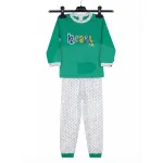Set 4 Mărimi Pijama Copii Verde din Bumbac 100% Mărimi 34-40
