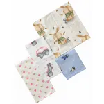 Set 5 Bucăți Scutec din Finet cu Imprimeuri Bumbac 100% 80x80 cm