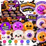 Jucărie Squishy Mini Halloween cu Bile și Sclipici, Moale și Antistres, 5,5 cm, Diverse Modele