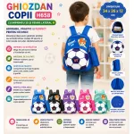 En-gros Ghiozdan copii H658 cu minge 3D și penar 34x26x12 cm - vânzare en-gros pentru revânzare