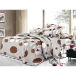 En-gros Lenjerie de pat finet 4 piese - buline maro și albe 200 x 230 cm - vânzare en-gros pentru revânzare