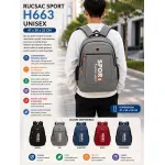 Rucsac sport unisex H663 - 47x30x22 cm, poliester, culori mixte