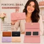 Portofel Damă Mare cu 8 Compartimente Carduri - 20 × 10 cm