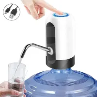 Dozator electric de apă pentru bidoane cu încărcare USB alb negru