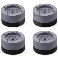Set 4 picioare antivibrații și antizgomot pentru mașină de spălat și uscător, cauciuc natural și ABS, suprapozabile