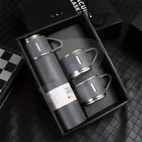 Set termos inox 500 ml cu doua cani in cutie cadou