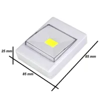 Lampă LED de perete tip întrerupător dimensiuni 85x85 mm