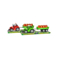 Set Utilaj Agricol „Micul Fermier” – Tractor cu Fricțiune, Remorcă Detașabilă și Butoaie de Transport