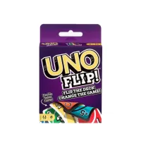 Joc de Cărți UNO Flip! Mattel – Set 112 Cărți cu Două Fețe, Ediție Specială pentru 2-10 Jucători