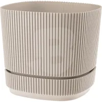 Ghiveci din Plastic pentru Flori FLORA, Capacitate 2,3 L, Formă Pătrată
