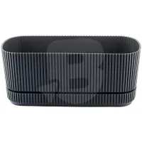 Jardinieră din Plastic pentru Flori FLORA, Capacitate 1,5 L, Formă Ovală