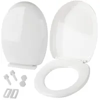 Capac WC Universal din Plastic Alb, 43x34x10,5 cm, Sistem de Fixare Inclus, Bax 12 Bucăți
