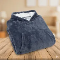 En-gros Huggles Pătură Pufoasă de Purtat cu Glugă – Hanorac Gigant, Fleece și Poliester Dublu Strat, Mărime Universală, Lavabilă la Mașină, 80 x 75 cm, 1 kg - vânzare en-gros pentru revânzare