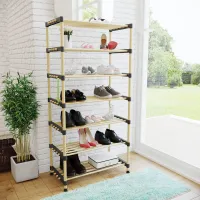 En-gros Raft Modular din Lemn cu 7 Etajere pentru Încălțminte, 56x28x114 cm - vânzare en-gros pentru revânzare