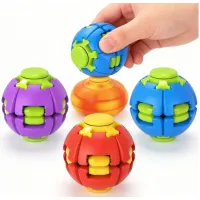 Minge mecanică Press Spin Ball - Jucărie de birou kinetică pentru copii și adulți, 100 grame