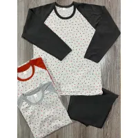 En-gros Set 5 Pijamale Damă cu Mânecă Lungă și Pantaloni Lungi, Bumbac 100%, Mărimi 46-54 - vânzare en-gros pentru revânzare