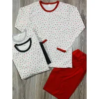 En-gros Set 5 Pijamale Damă cu Mânecă Lungă și Pantaloni Lungi, Bumbac 100%, Mărimi 46-54 - vânzare en-gros pentru revânzare