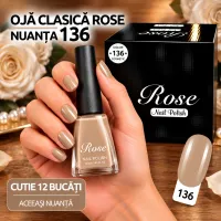 Ojă Clasică Rose 12 ml - Nuanța 136 - Cutie 12 Bucăți