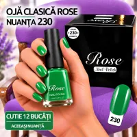 Ojă clasică Rose 12 ml - Nuanța 230 - Set 12 bucăți