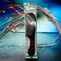 Pieptan profesional cu maner ergonomic - model negru cu dinti fini