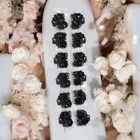Clești de păr metal mici, set 12 bucăți