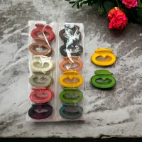 Set Clești de Păr Mici din silicon, cu Design Inel/Cerc, Finisaj Mat, Set de 12 Bucăți