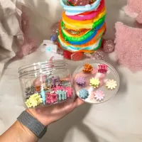 Set clestisori păr colorati 36 bucăți in cutie transparenta rotunda