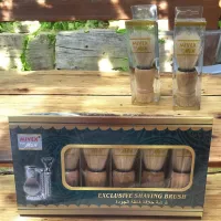 Pămătuf clasic pentru bărbierit - Mivex for Men Penson profesional cu mâner din lemn