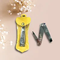Unghieră cu Pilă și Teacă Galbenă - Model Compact, Ideală pentru Călătorii