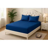 Lenjerie de pat finet H811, albastru regal, 3 piese, 150 x 200 cm