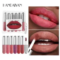 Handaiyan Lip Gloss Set H1098 - Set 6 Rujuri Lichide Mate și Lucioase, Mix A & B