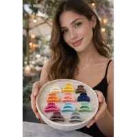 Set 12 clești de păr siliconati