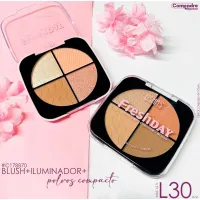 Paletă iluminator blush și contur Ushas UFC002B profesional 3 în 1