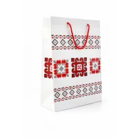 Pungă cadou tradițională mare 40x30x11 - model românesc elegant