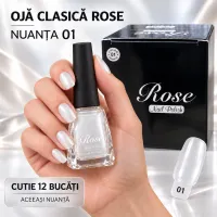 Ojă clasică alb sidefat 12 ml - Cod 01