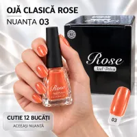 Ojă clasică Rose portocaliu coral 12 ml - Cod 03