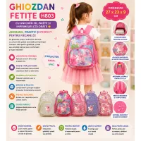 Ghiozdan fete unicorn H803 27x23x9 cm