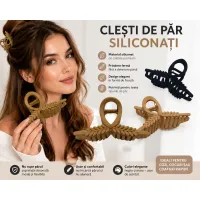 Clești de păr siliconați 12 bucăți set 6 culori