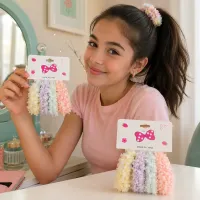 Set 36 Elastice de Păr Pufoase în Culori Pastelate