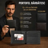 Portofel bărbătesc 12 x 10 cm - 2 culori
