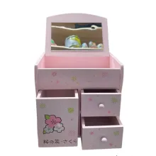 En-gros Cutie de Bijuterii Pătrată cu Oglindă și Compartimente, Organizator Accesorii, 19 x 19 cm - vânzare en-gros pentru revânzare