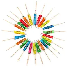 Set 12 Decorațiuni pentru Sucuri și Cocktailuri Mixte, Modele Colorate