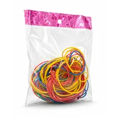 Set 60 Elastice de Birou Multicolore din Cauciuc Natural, 9 cm