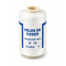 Set 12 Papiote Ață de Cusut, 100% Poliester, 850m/papiotă, alb