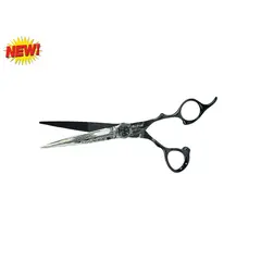 Foarfecă de tuns tip dragon neagră, cu lame ultra-ascuțite și mânere ergonomice pentru tăiere precisă