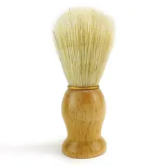 Pămătuf pentru bărbierit cu mâner din lemn și peri naturali